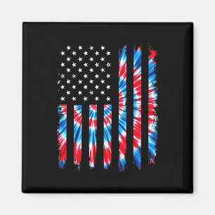 Íman Bandeira Americana Tie Dye Patriótica Americana 4