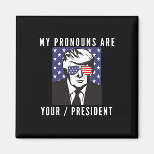 Íman Bandeira Americana Trump Engraçado Pronomes Seu Pr