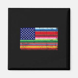Íman Bandeira Americana Usa Serape Cinco De Mayo Par