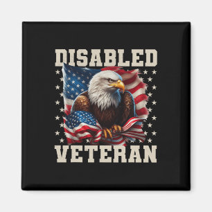 Íman Bandeira Americana Veterano Deficiente Militar Ve