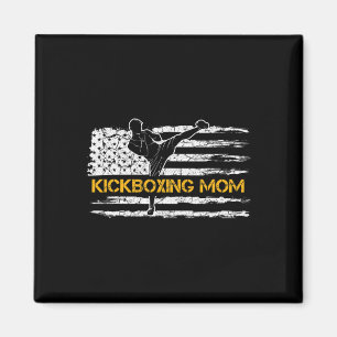 Íman Bandeira Americana Vintage Lutadora de Mma Kickbox