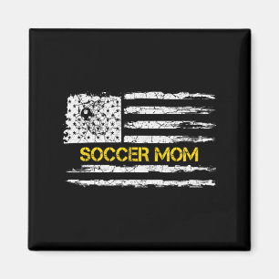 Íman Bandeira Americana Vintage Mãe de Futebol Orgulhos