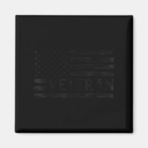 Íman Bandeira Americana Vintage Preta Veterano Dia dos