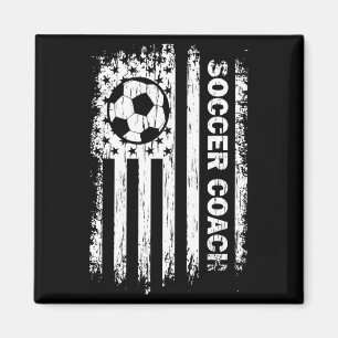 Íman Bandeira Americana Vintage Treinador de Futebol To