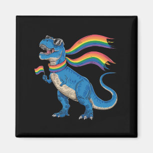 Íman Bandeira Arco-íris do Orgulho Gay Dino Trex Aliado