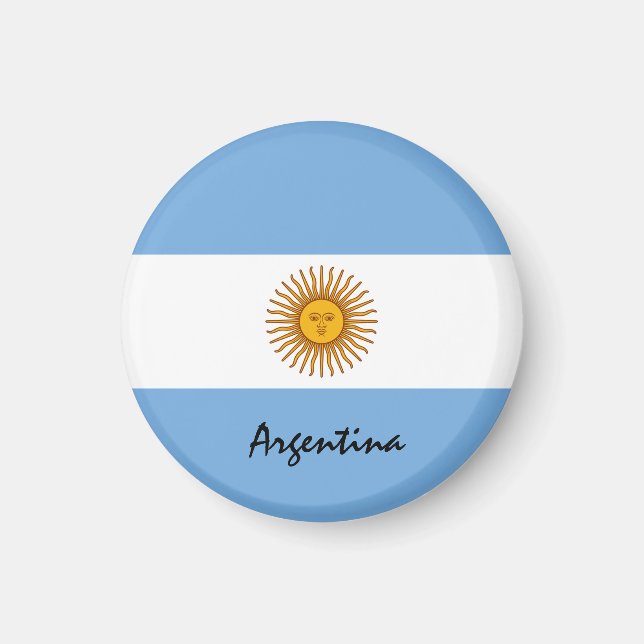 Íman Bandeira argentina e Argentina - fãs de viagem/esp (Frente)