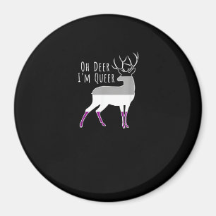 Íman Bandeira Assexual Oh Deer Orgulho Queer Engraçado 
