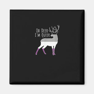 Íman Bandeira Assexual Oh Deer Orgulho Queer Engraçado