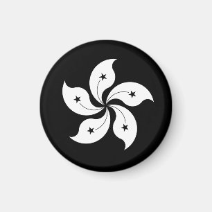 Íman bandeira Bauhinia preta