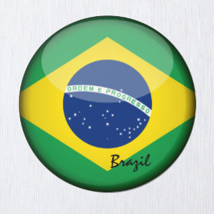 Íman Bandeira brasileira e Brasil - fãs de viagem/espor