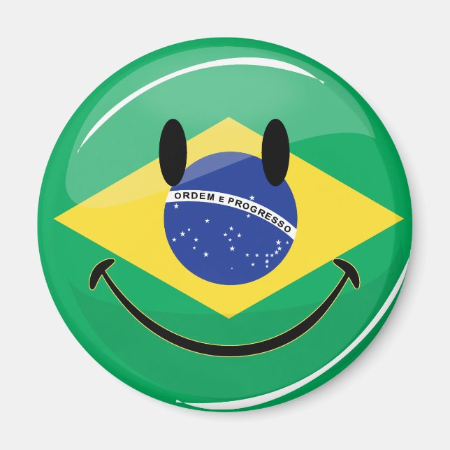 Íman Bandeira brasileira sorridente (Frente)