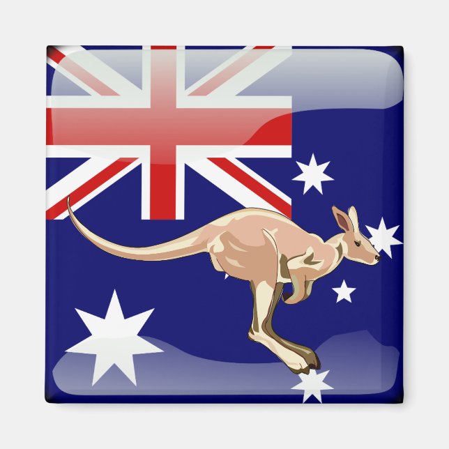 Íman Bandeira brilhante australiana (Frente)