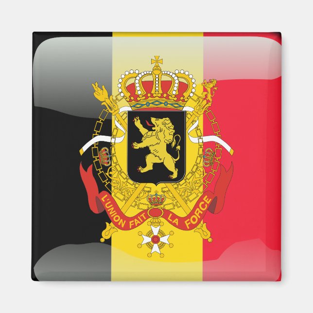 Íman Bandeira brilhante belga (Frente)