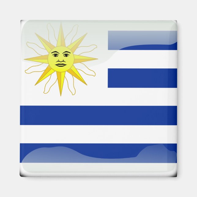 Íman Bandeira brilhante do Uruguai (Frente)