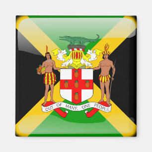 Íman bandeira brilhante jamaicana