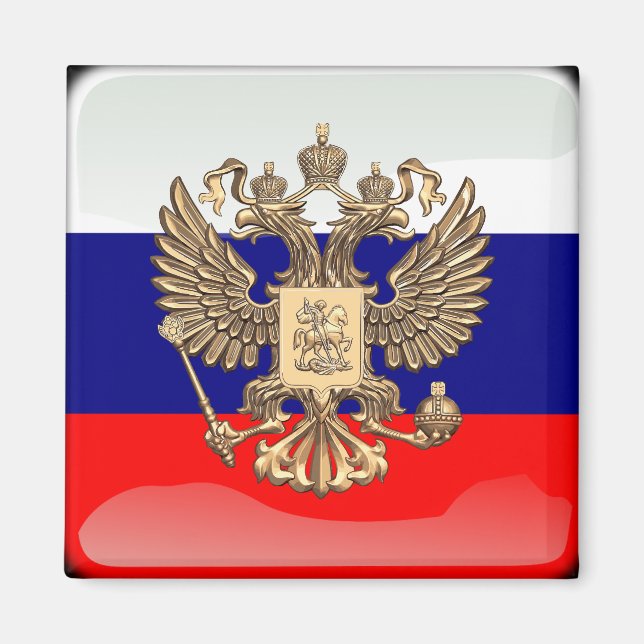 Íman Bandeira brilhante russa (Frente)