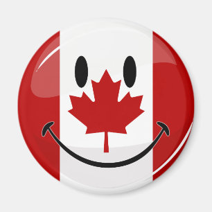 Íman Bandeira canadense de sorriso lustrosa