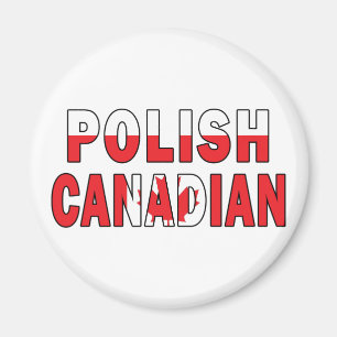 Íman Bandeira Canadense Polonesa