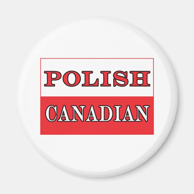 Íman Bandeira Canadense Polônia (Frente)