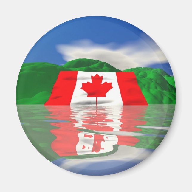 Íman Bandeira Canadense Terra (Frente)