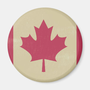 Íman bandeira canadiana grunge