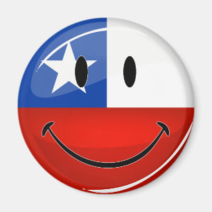 Íman Bandeira chilena de sorriso do círculo lustroso