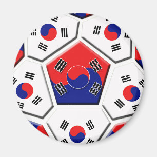Íman Bandeira coreana sul da bola de futebol de