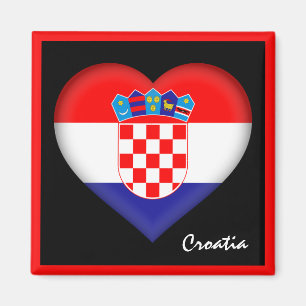 Íman Bandeira croata e Heart Croácia feriado/esportes