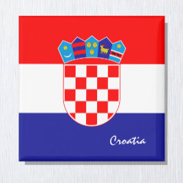 Íman Bandeira croata e viagem da Croácia, férias/esport