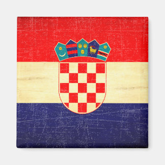 Íman Bandeira Croata Vintage Envelhecida