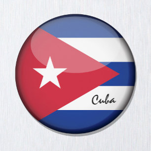 Íman Bandeira cubana e Cuba - fãs de viagem/esportes