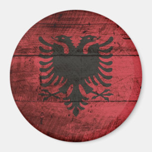 Íman Bandeira da Albânia no Velho Grão de Madeira