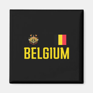 Íman Bandeira da Bélgica Belgie Footll Fã de Futebol Ho
