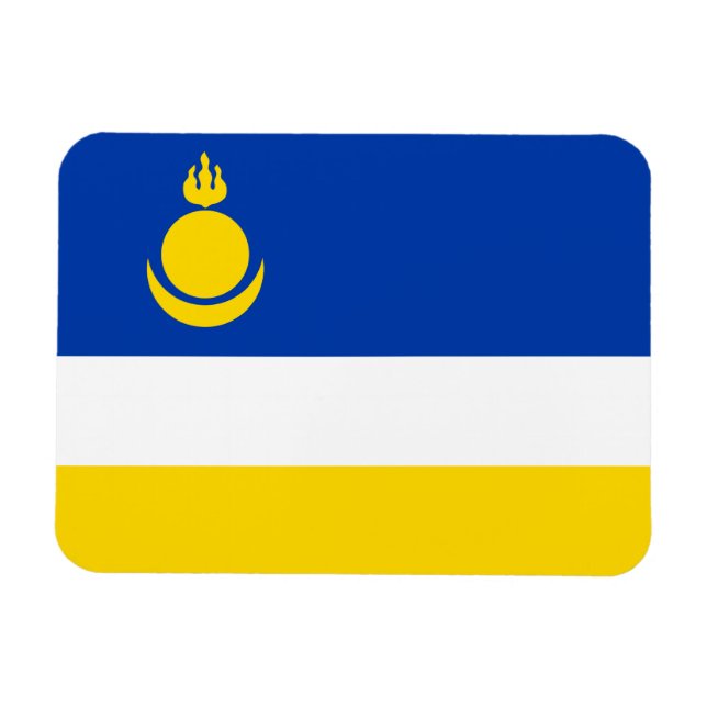 Íman Bandeira da Buryatia Patriótica (Horizontal)