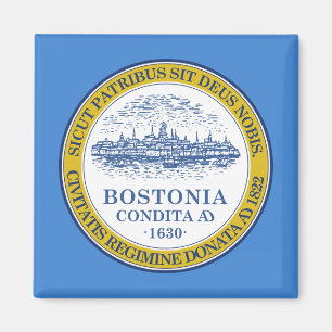 Íman Bandeira da Cidade de Boston (Massachusetts)