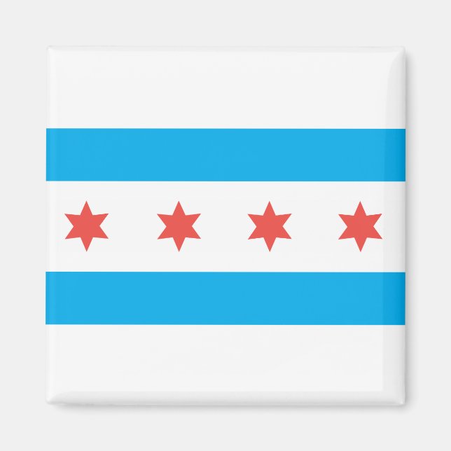Íman Bandeira da cidade de Chicago (Frente)