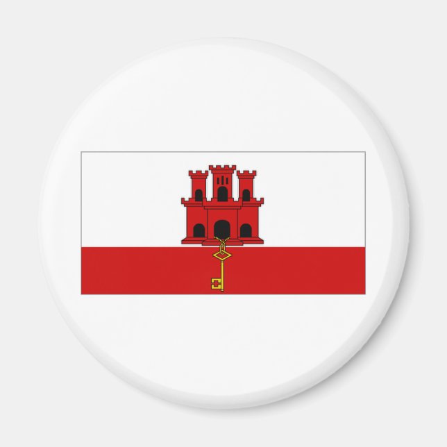 Íman Bandeira da Cidade de Gibraltar (Frente)