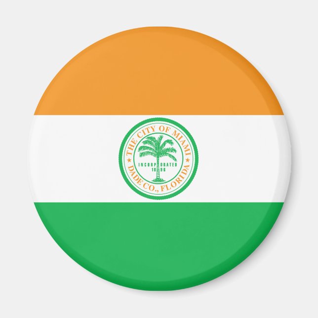 Íman Bandeira da cidade de Miami (Flórida) (Frente)