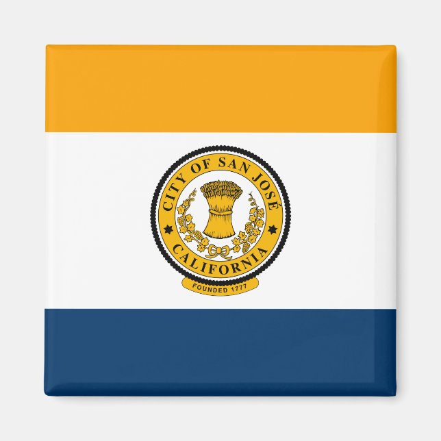 Íman Bandeira da cidade de San José (Califórnia) (Frente)
