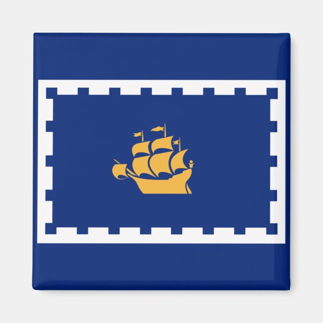Íman Bandeira da Cidade do Quebec (Québec, Canadá) (Frente)