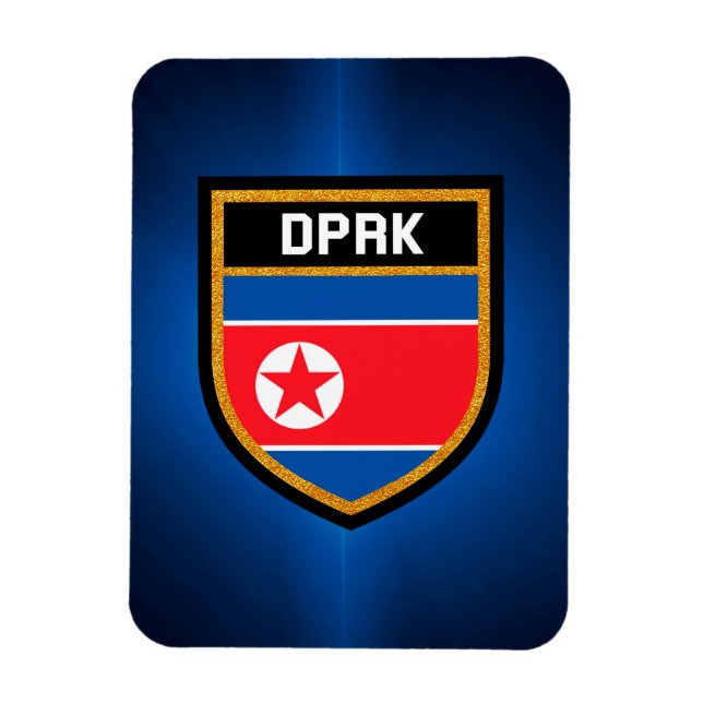 Íman Bandeira da Coreia do Norte (Vertical)