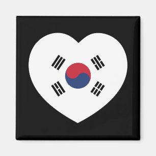 Íman Bandeira da Coreia do Sul Coração