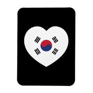 Íman Bandeira da Coreia do Sul Coração