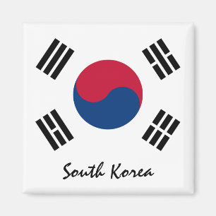 Íman Bandeira da Coreia do Sul e fãs de férias/esportes