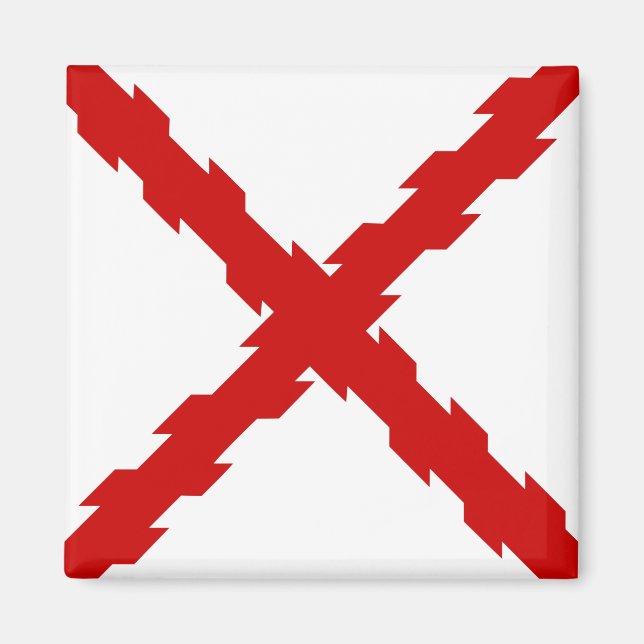 Íman Bandeira da Cruz de Borgonha (Frente)