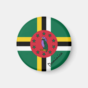 Íman Bandeira da Dominica e América - fãs de viagem/e