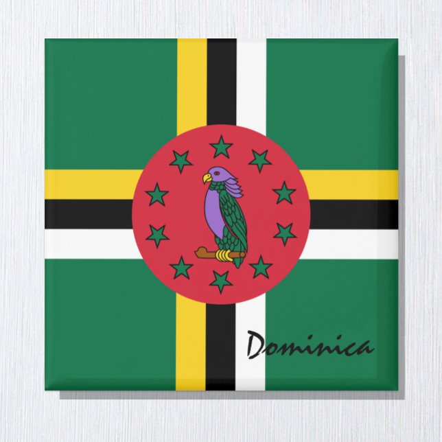 Íman Bandeira da Dominica e fãs de feriados e esportes  (Criador carregado)