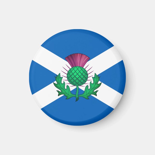 Íman Bandeira da Escócia com Thistle sobreposta (Frente)