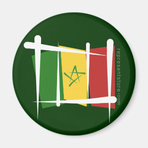 Íman Bandeira da escova de Senegal