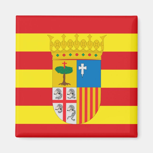 Íman Bandeira da Espanha de Aragão (Comunidade Autônoma (Frente)